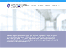 Tablet Screenshot of communicationsmanagement.co.uk